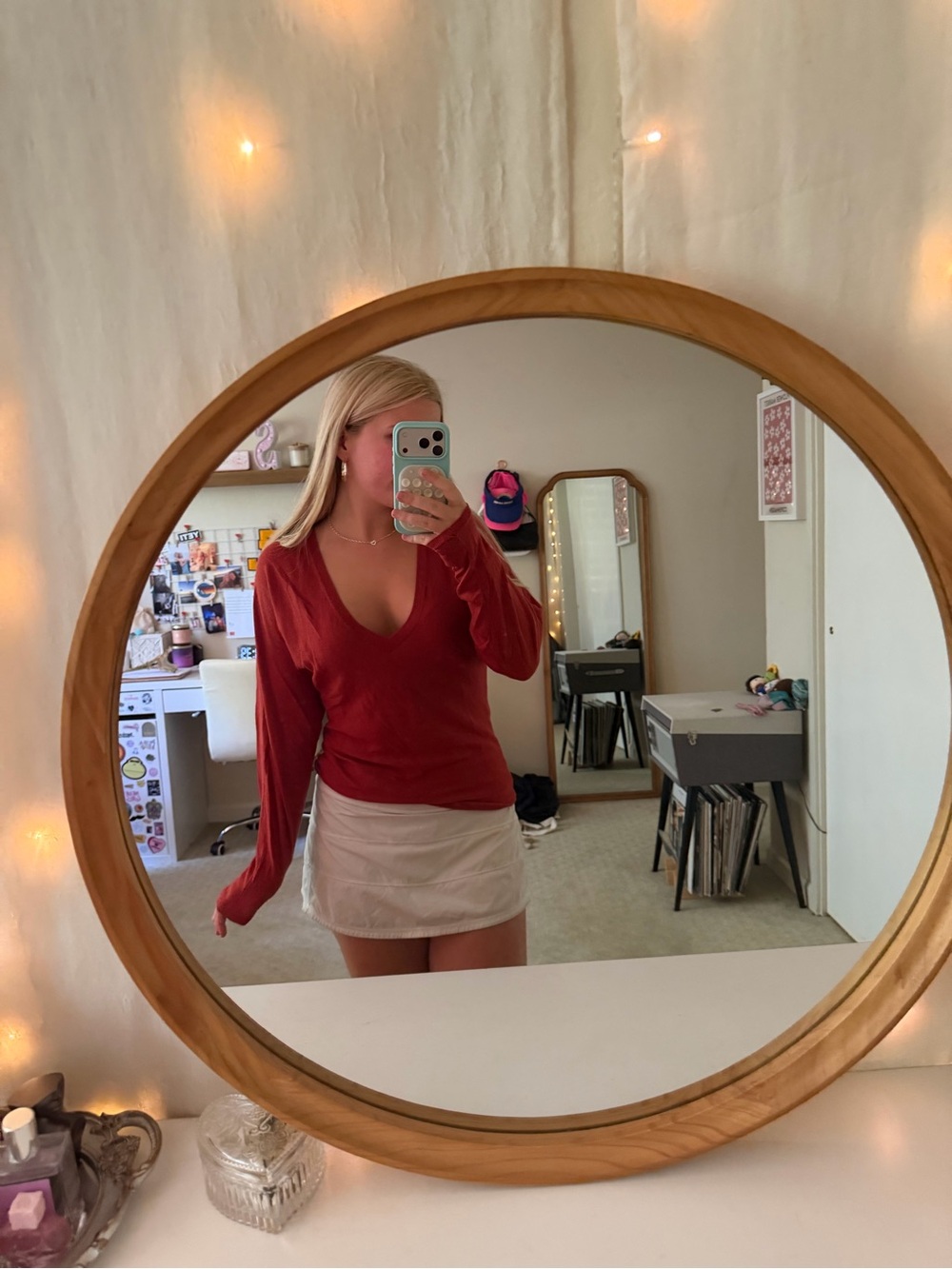 Nordstrom red/orange v-neck sweater